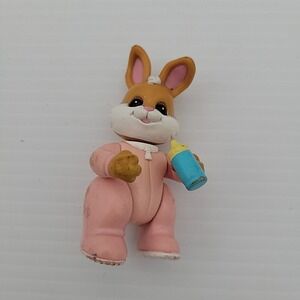 Fisher Price Hideaway Hollow Dollhouse Baby Rabbit Purple Pajamas Bottle‎